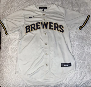 Nike Milwaukee Brewers Creme Trikot Herren Gr. Medium " - Bild 1 von 13