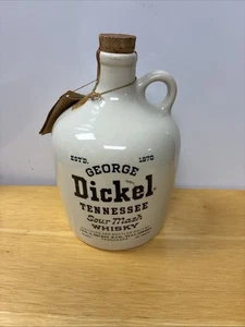 Jarra de whisky George Dickel Tennessee Sour Mash 1976 de colección con corcho 8" de alto EE. UU. - Imagen 1 de 7