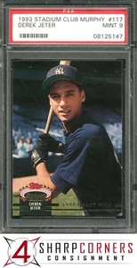 1993 STADIUM CLUB MURPHY #117 DEREK JETER RC YANKEES HOF PSA 9 - Picture 1 of 4