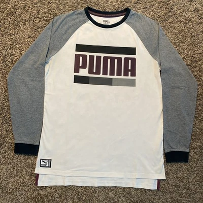 Camisa informal Puma manga larga cuello redondo - Para hombre L - Azul/Gris Atlética, Deportiva Foto 1 de 4