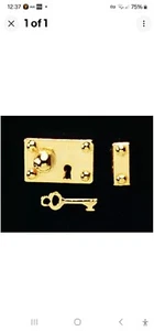 Puppenhaus Maßstab 1,12 Schloss & Schlüssel Gold Neu - Bild 1 von 2