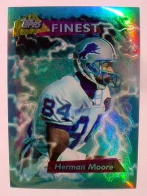 1995 Topps Finest Herman Moore Pro Bowl JUMBO Refractor #11 Card 268 - Image 1 of 4