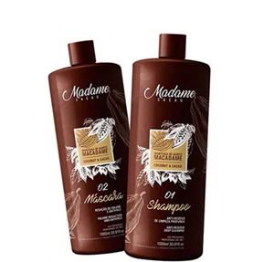 Kit de alisado de cabello tratamiento de queratina Madame Cacau 1000 ml 34 oz - Imagen 1 de 2