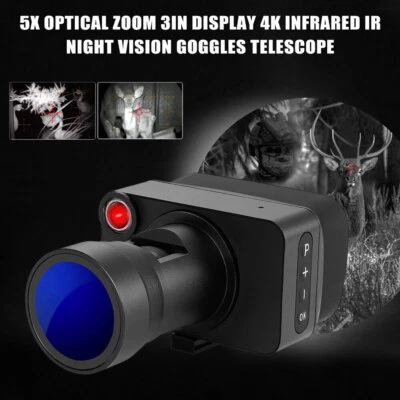 5X Optical Zoom 3 inch Display 4K Infrared IR Night Vision Goggles telescope - Image 1 of 4