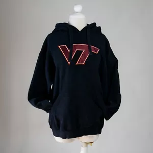 Felpa con cappuccio Virgina Tech VT nera taglia M unisex 80/20 maglione misto cotone poli - Foto 1 di 1