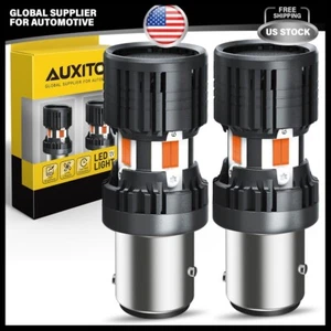 CANBUS 1157 LED Bulbs Amber 2057 2357 7528 BAY15D Anti Hyper Flash Error Free - Picture 1 of 7