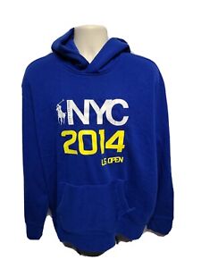 2014 Polo Ralph Lauren US Open Tennis NYC Adult Blue 2XL Hoodie Sweatshirt