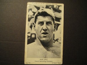 A&BC GUM ALL SPORTS SERIES #114 ALEX JANY FRENCH OLYMPIC SWIMMER WATER POLO