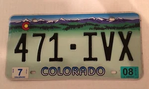 Colorado Purple Mountains License Plate, 471-IVX - Picture 1 of 3