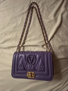 Borsa a tracolla usata Good Valentino The Alice Diamond Flap viola lusso - Foto 1 di 10