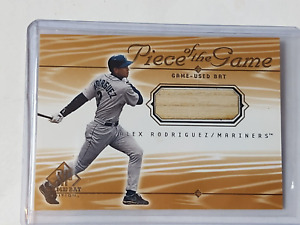 2001 SP GAME USED ALEX RODRIGUEZ BAT RELIC PIECE OF THE GAME