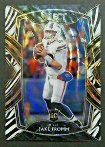 2020 Panini Select Prizm Zebra Club Level RC Jake Fromm #249 Buffalo Bills