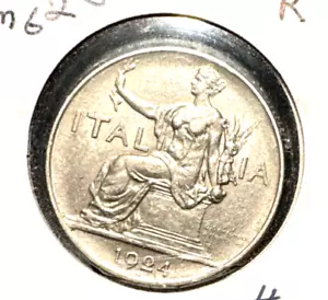 Italia 1924 R lira KM 62 AU - Foto 1 di 2