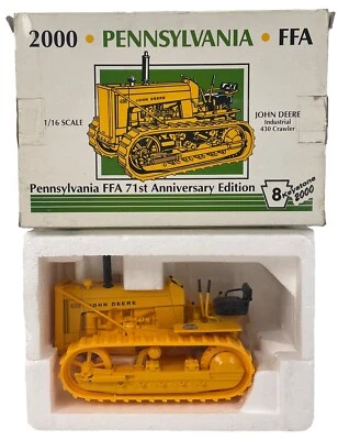 John Deere 430 Industrial Crawler 2000 Pennsylvania FFA 71st Anniversary Vtg NIB - Image 1 of 4
