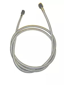 4AN NITROUS OXIDE LINE 10 FT STAINLESS STEEL BRAIDED BLACK ENDS - Picture 1 of 1