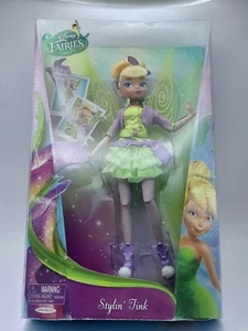 CLEARANCE  Disney Fairies Stylin' Tink Doll - In Box - 2014 Jakks Pacific + Bag - Picture 1 of 10