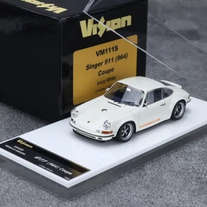 MakeUp Vision 1:43 Porsche Singer 911 964 Ivory White Modellautos Sammung VM111S - Bild 1 von 8