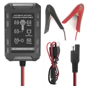 Portable 12V lithium battery charger car and motorcycle waterproof maintainer - Picture 1 of 7
