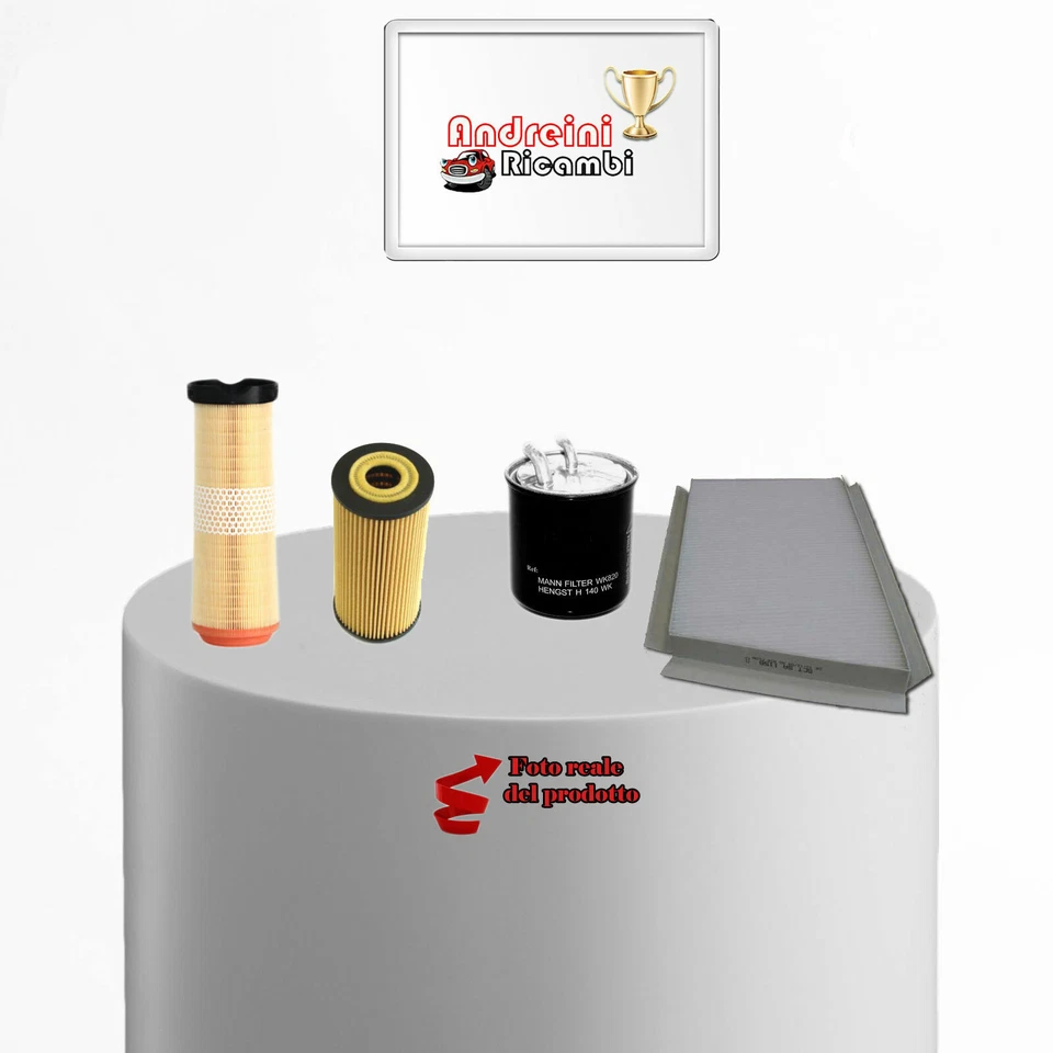 KIT TAGLIANDO 4 FILTRI PER MERCEDES (W203 A209 ,S203) 220 CDI 110KW 100KW 105KW - Imagen 1 de 1