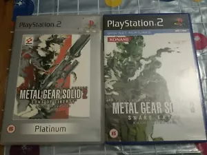Metal Gear Solid 2: Sons Of Liberty & 3: Snake Eater - PlayStation 2 Game Bundle - Picture 1 of 3