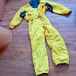 Tenson Airpush Vintage 90s YELLOW Green Belted Damen Skianzug Gr. 40 / UK 12 - Bild 1 von 16