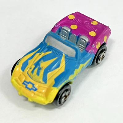 Vintage Micro Machines '75 Corvette Convertible 1987 Galoob flames bright colors - Image 1 of 4