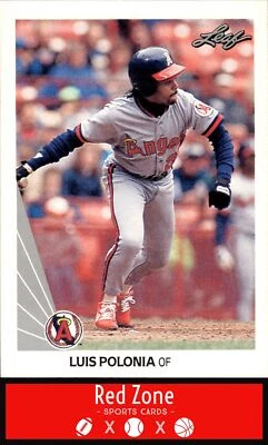 1990 Leaf - #295 Luis Polonia NM Set Break. - Image 1 of 2