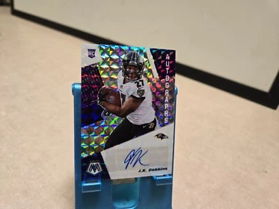 2020 Panini Mosaic Rookie Auto Mosaic JK Dobbins #RA23 Baltimore Ravens - Image 1 of 2