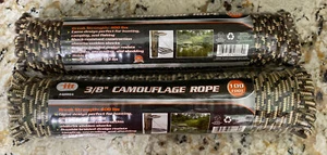 Menge 2 Neu IIT Camo Seil Geflochten 3/8" 100Ft Camoflauge Seil 400lb BS - Bild 1 von 4