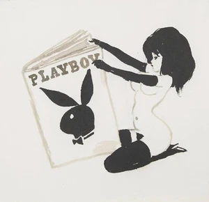 LEROY NEIMAN : Femlin Reading Playboy : Archival Art Print - Bild 1 von 2