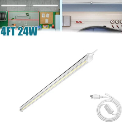 CUTEVER 1 Pack 4FT LED Shop Light T8 Linkable Ceiling Tube Fixture 24W Daylight 6000K C