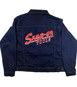 Snap-on Tools Giacca Donna Rara Jeans Blu Bottoni Manica Lunga Taglia Media - Foto 1 di 7