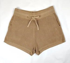 New Rag & Bone Shorts Knit Cotton Women's Size S Beige Brown Drawstring Pockets - Picture 1 of 7