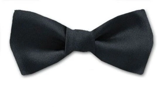 Pajarita preatada de satén liso carbón para niños - Bodas - Nueva con etiquetas Foto 1 de 1