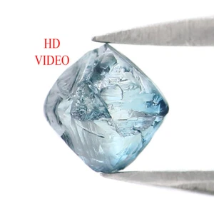 0.84 CT Natural Loose Rough Cut Diamond 4.80 MM Blue Color Rough Diamond LQ2242 - Picture 1 of 8