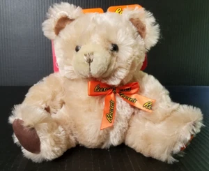 Reese's Plush Toy Fuzzy/Fluffy Tan/Brown 9" Bear with Logo Bow NWT No Candy Incl - Picture 1 of 9