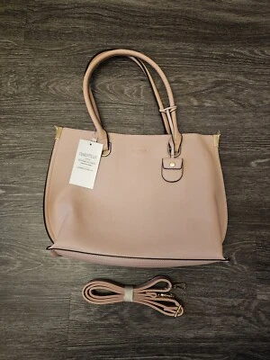 CHARLOTTE LOU The Regent Tote. PINK LEATHER LARGE CROSSBODY SHOULDER HANDBAG - Изображение 1 из 4