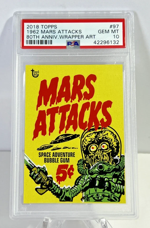 1962 Mars Attacks! 2018 Topps 80th Anniversary #97 PSA 10 Gem Mint - Image 1 of 4
