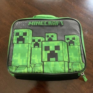 Bolsa de almuerzo escolar para niños Minecraft cremallera aislada de viaje (Mojang AB 2020) LIMPIA - Imagen 1 de 4