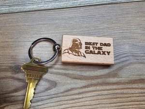 Llavero "Best Dad" grabado con láser **Ambos lados grabados** - Imagen 1 de 4