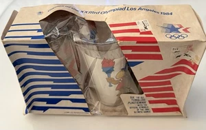 NIP NOS Box 6 Anchor Hocking Vintage Plastikbecher 1984 Olympiade Los Angeles USA - Bild 1 von 6