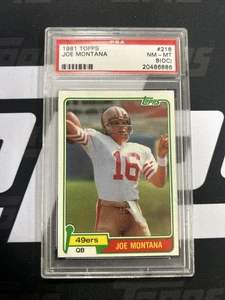 1981 Topps Football Joe Montana Rookie #216 PSA 8 OC - Picture 1 of 2