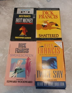 DICK FRANCIS  4 X CASSETTE AUDIOBOOKS ~ HOT MONEY / SMOKESCREEN / SHATTERED / .. - Bild 1 von 5
