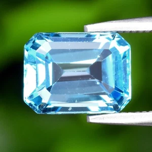 π 1.95ct 8x6mm VS Octagon Natural Sky Blue Topaz - Africa Gemstone - Picture 1 of 4