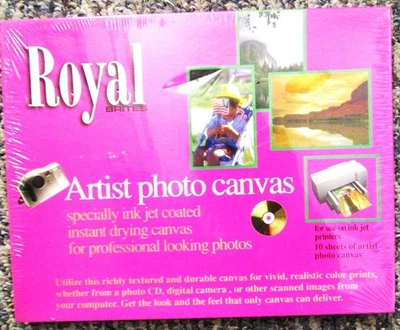 ROYAL BRITES PHOTO CANVAS 10 SHEETS INSTANT DRYING NEW UNOPENED - Image 1 of 2