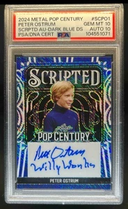 2024 Leaf Metal Pop Century Peter Ostrum Scripted Auto Dark Blue #5/6 PSA 10 - Picture 1 of 2