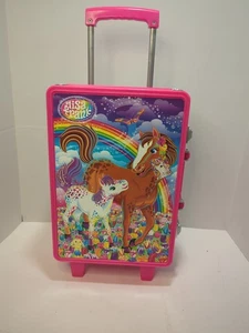 Lisa Frank Pferde Rainbow Chaser Lutscher rosa Rollkoffer Reisegepäck 90er Y2K - Bild 1 von 18