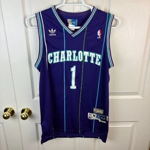 Maglia basket uomo Adidas Charlotte Hornets Mugsy Bogues viola media M - Foto 1 di 4