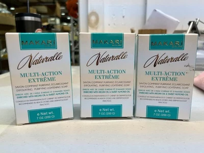 LOTE DE 3 - Jabón aclarador de piel extremo multiacción Makari Naturalle 7 oz Foto 1 de 4