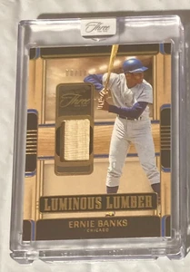 2025 THREE & TWO CUBS ERNIE BANKS GAME USED BAT CARD 8/10 SWEET SSP! - Bild 1 von 2